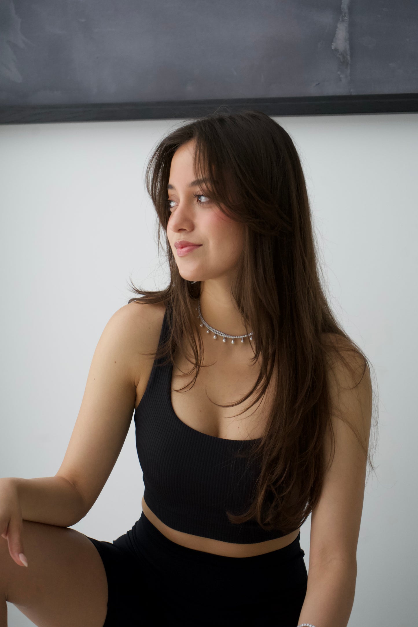 A Luxe Ribbed cross-back bra