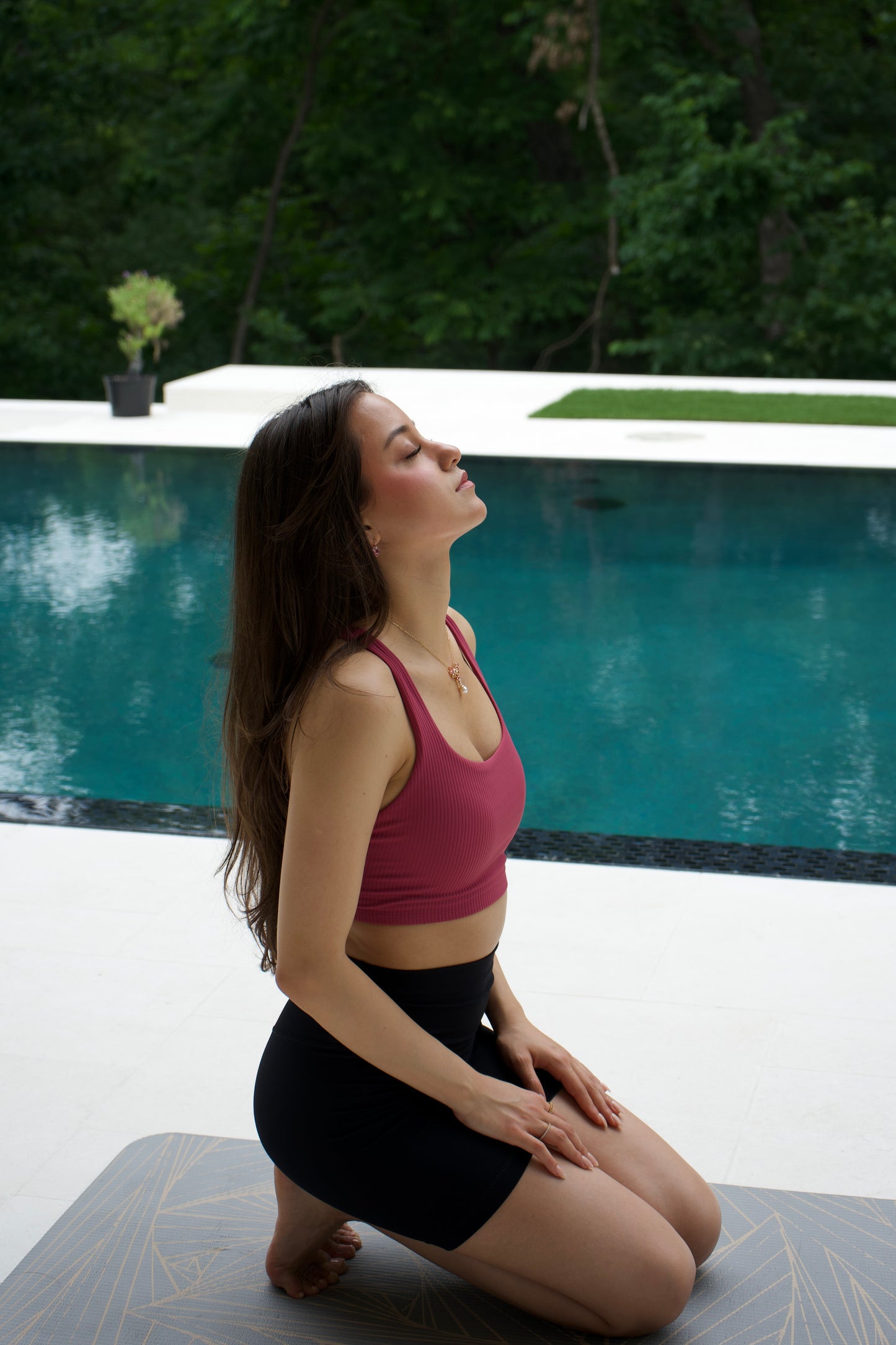 A Luxe Ribbed cross-back bra